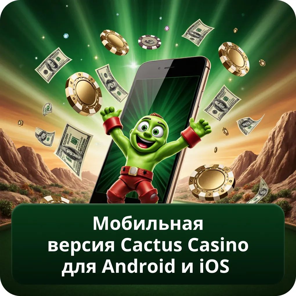 Мобильная версия Cactus Casino для Android и iOS